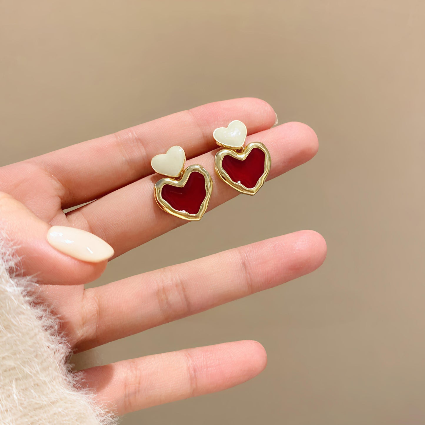 Elegant Dual Heart Earrings JL0012